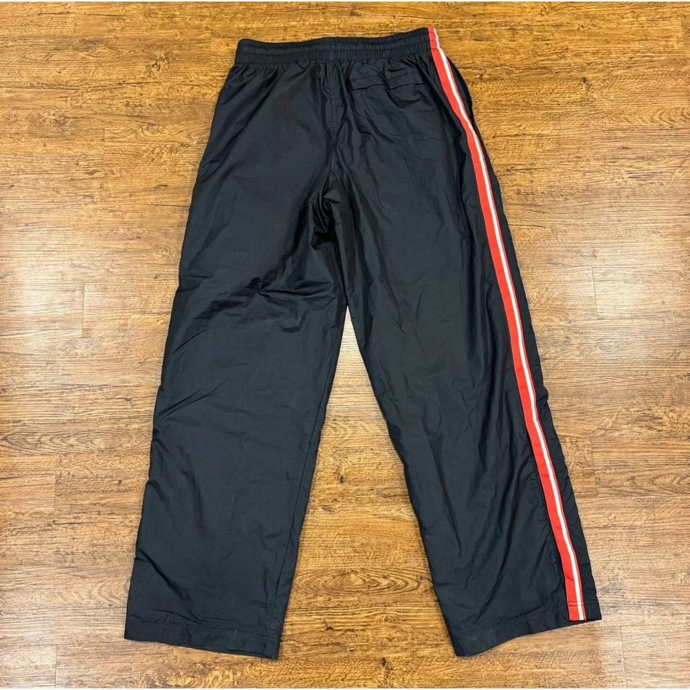 Vintage Y2K Nike Black Striped Baggy Skate Packable Track Pants Sweatpants Men M - Picture 3 of 12
